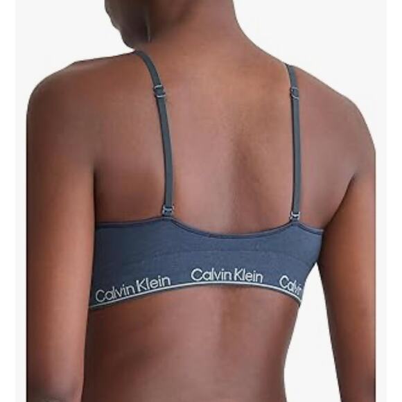 Brand New Calvin Klein Women's Size Xl Blue Lightly Lined Triangle Bra - Picture 2 of 7